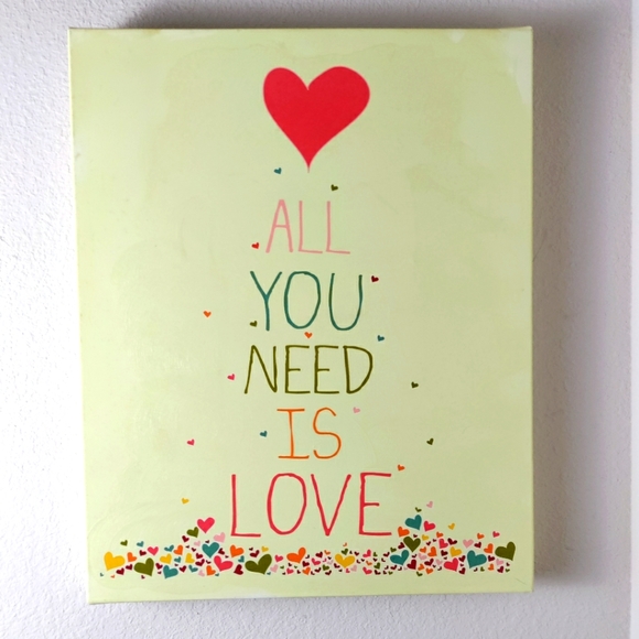 All You Need Is Love Canvas Wall Karen Zukowski Art Print - Picture 1 of 1